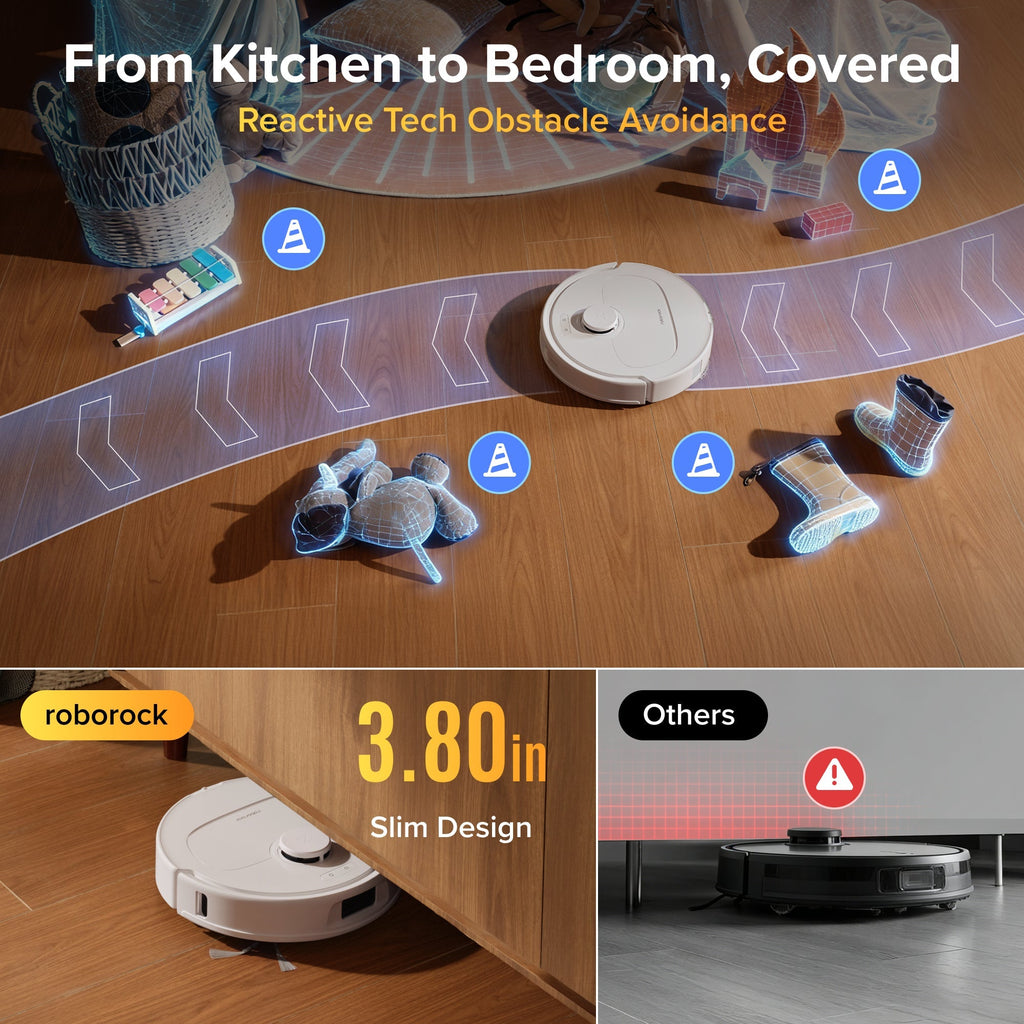 Roborock Qrevo S Pro Robot Vacuum and Mop - 18,500 Pa Suction & Multifunctional Dock