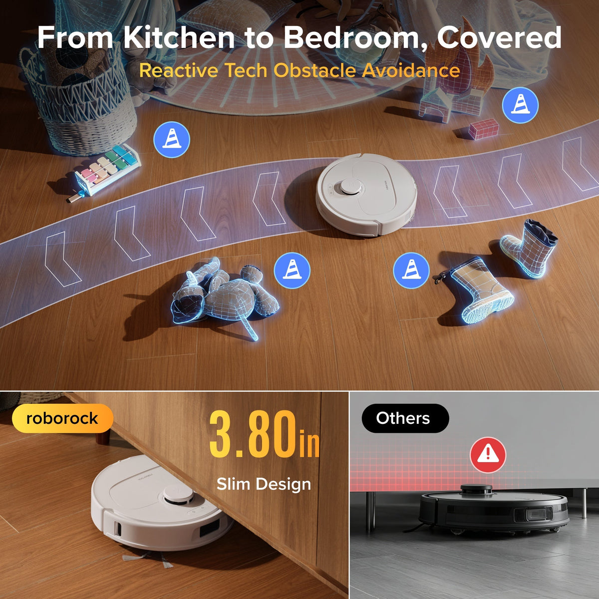 Roborock Qrevo S Pro Robot Vacuum and Mop - 18,500 Pa Suction & Multifunctional Dock