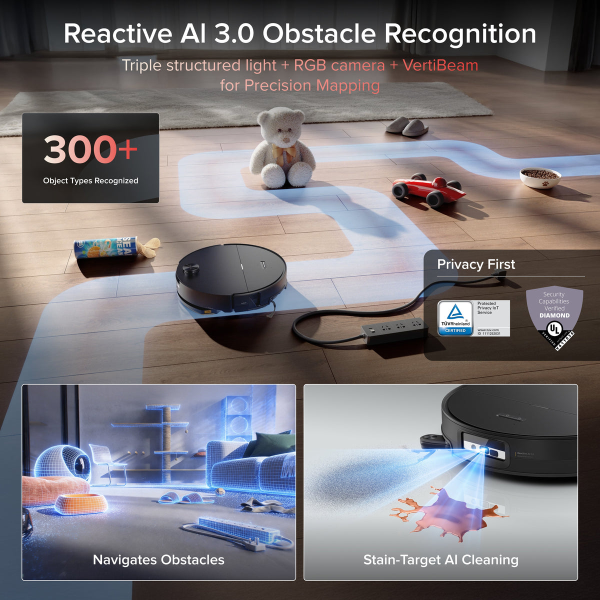 Roborock Saros 20 Sonic Robot Vacuum with Brand New RockDock®