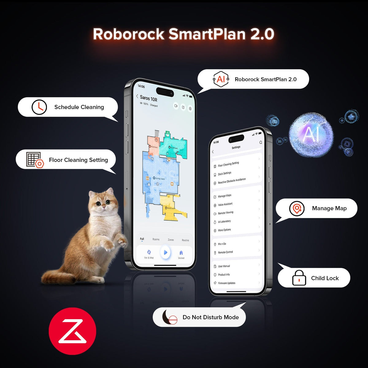 【Certified Refurbished 90% New】Roborock Saros 10R Robot Vacuum with Multifunctional Dock 4.0