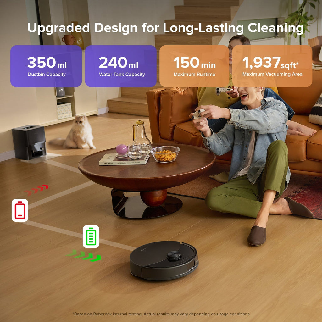 【Certified Refurbished 90% New】Roborock Q10 S5+ Robot Vacuum and Mop with Auto-Empty Dock