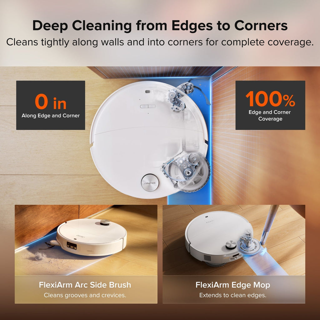 Roborock Qrevo Edge 3 Pro Robot Vacuum and Mop with Hot Water Mopping & Intelligent Dock