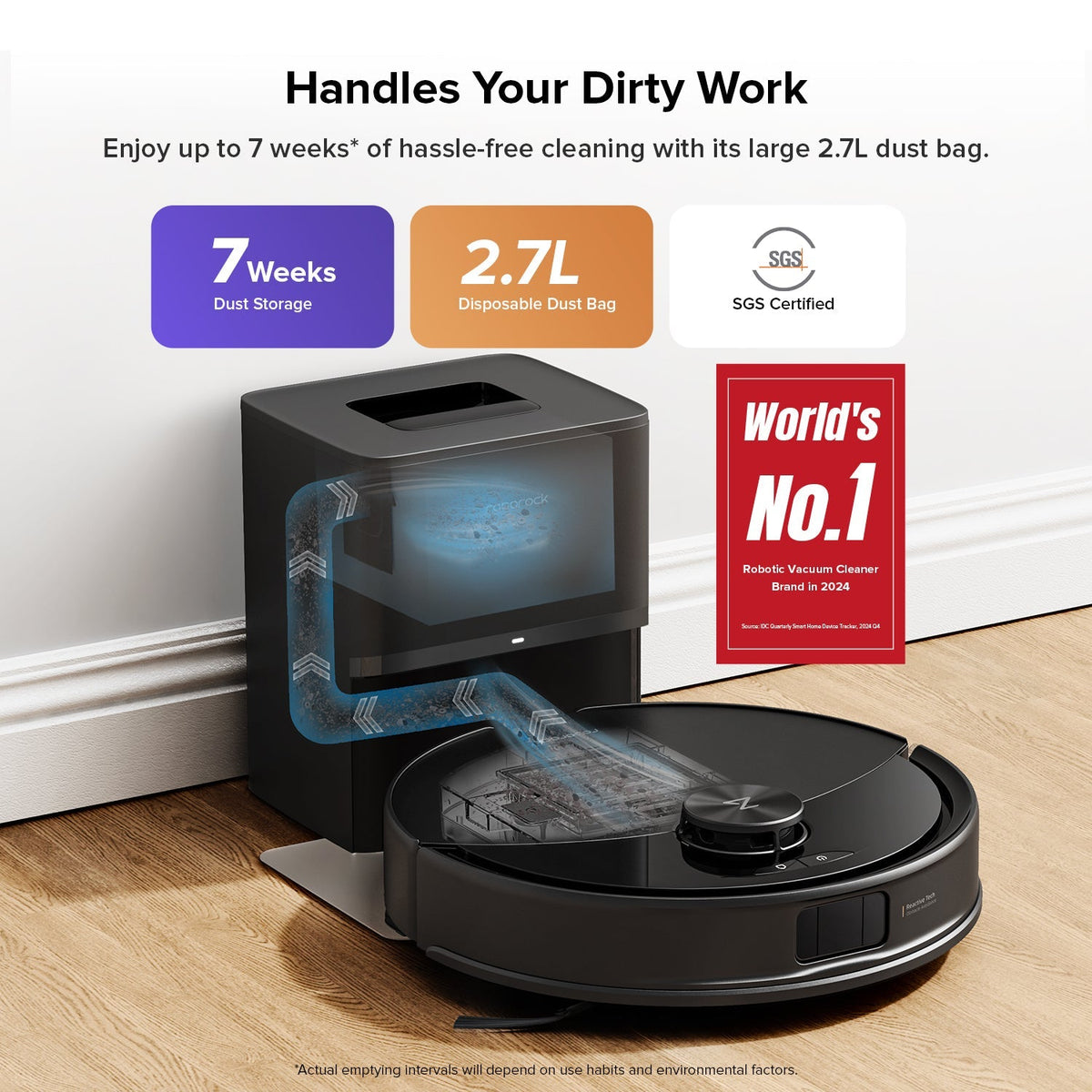 【Certified Refurbished 90% New】Roborock Q10 S5+ Robot Vacuum and Mop with Auto-Empty Dock