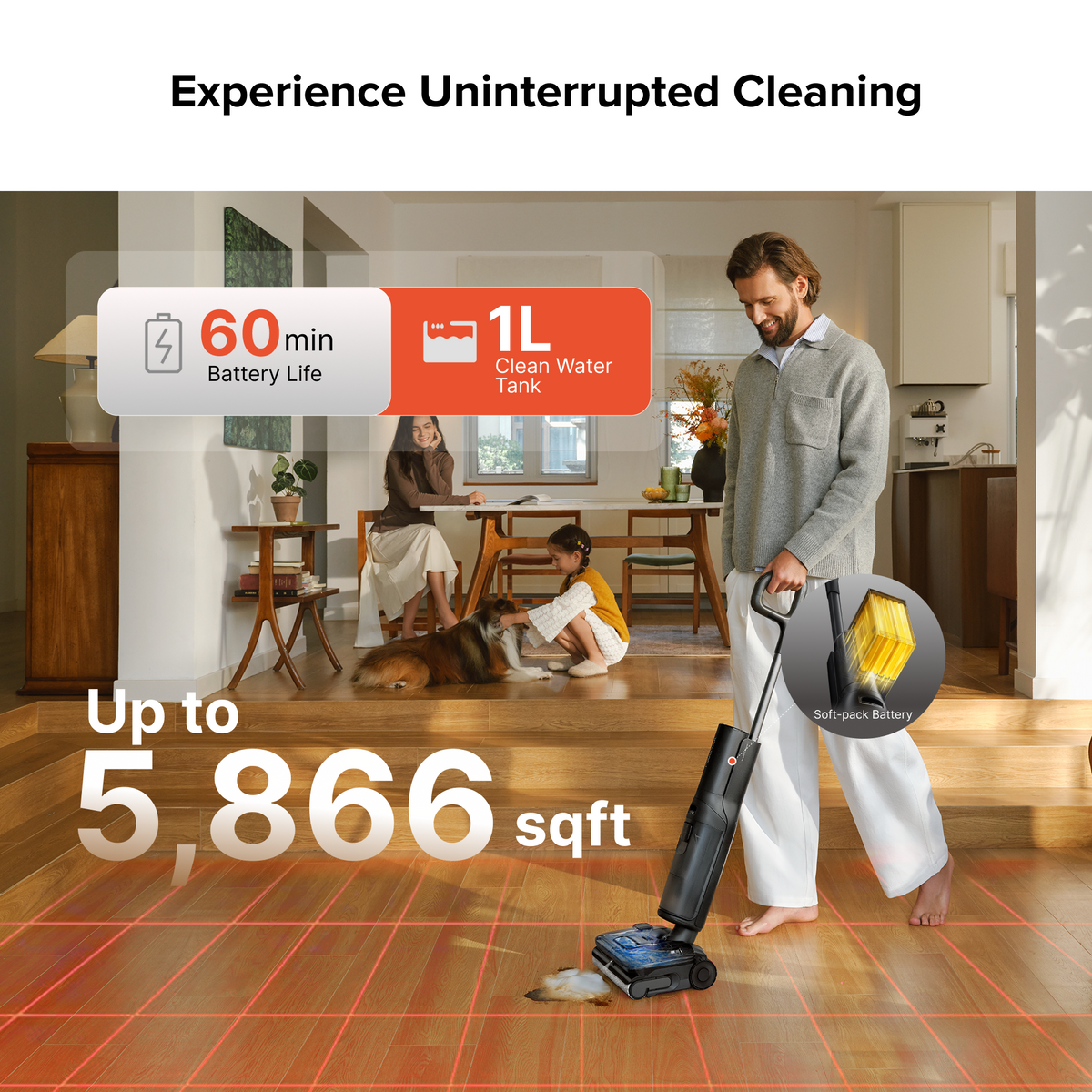 Roborock F25 ACE Pro Wet & Dry Vacuum with JetFoaming Cleaning