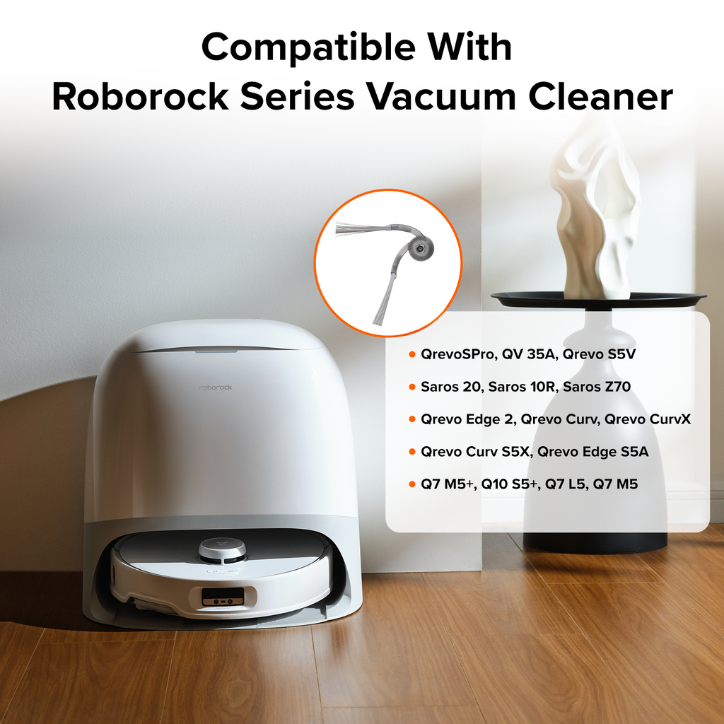 Roborock Side Brush for Qrevo Curv Series, Qrevo Edge Series, Saros Series, QV Series, Qrevo S5V, Q10 X5, Q10 S5, Q7 M5, Q7 L5, Q10 X5+, Q10 S5+, Q7 M5+, Q7 L5+