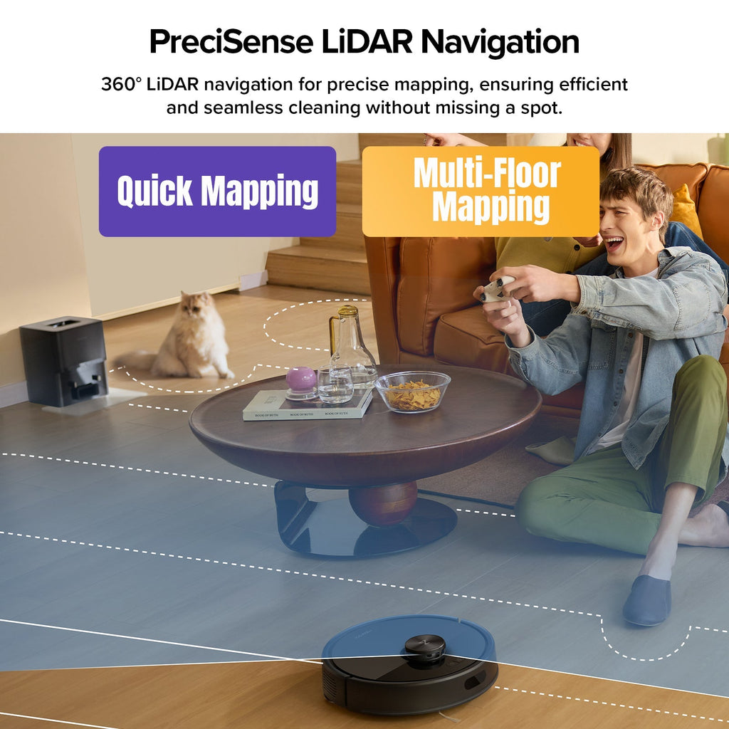 【Certified Refurbished 90% New】Roborock Q7 M5+ Robot Vacuum and Mop with Auto- Empty Dock (Upgraded from Q5 Max+)