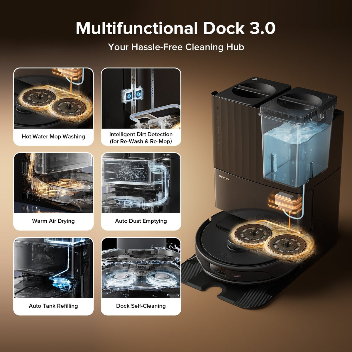 【Certified Refurbished 90% New】Roborock Qrevo Master Robot Vacuum with Multifunctional Dock 3.0