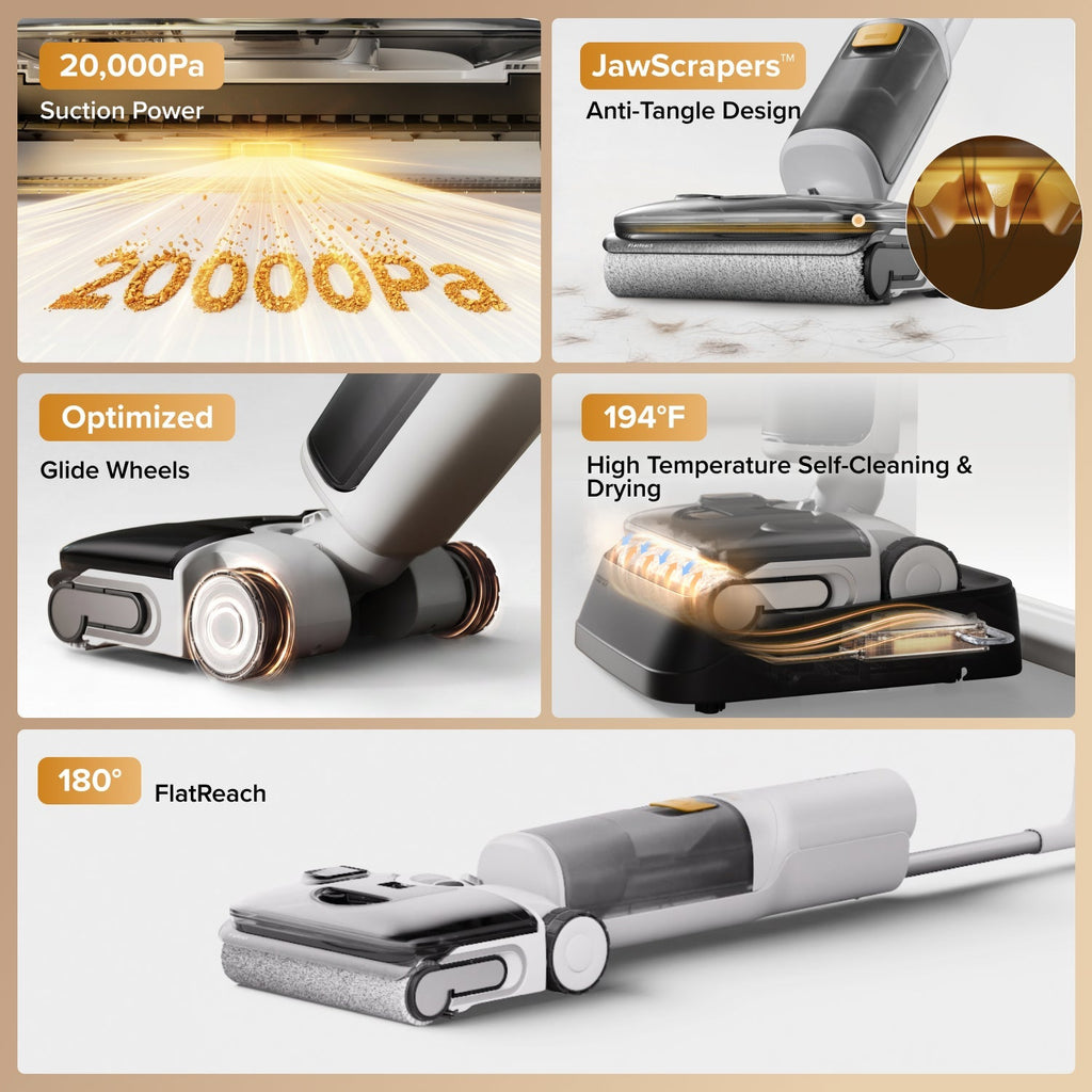 Rockrobo F25 GT Gen 2 Smart Wet & Dry Vacuum with Zero-Tangle Cleaning