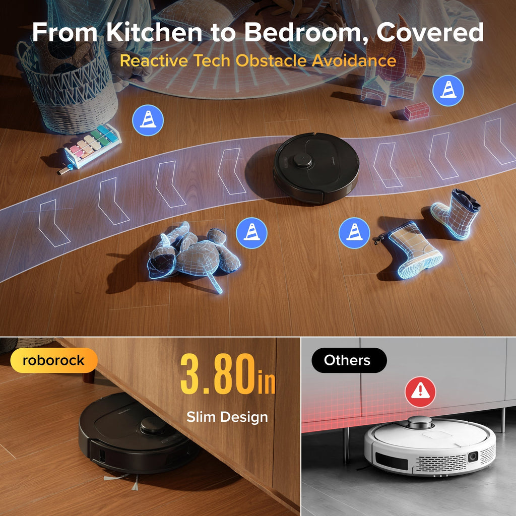 Roborock Qrevo S Pro Robot Vacuum and Mop - 18,500 Pa Suction & Multifunctional Dock