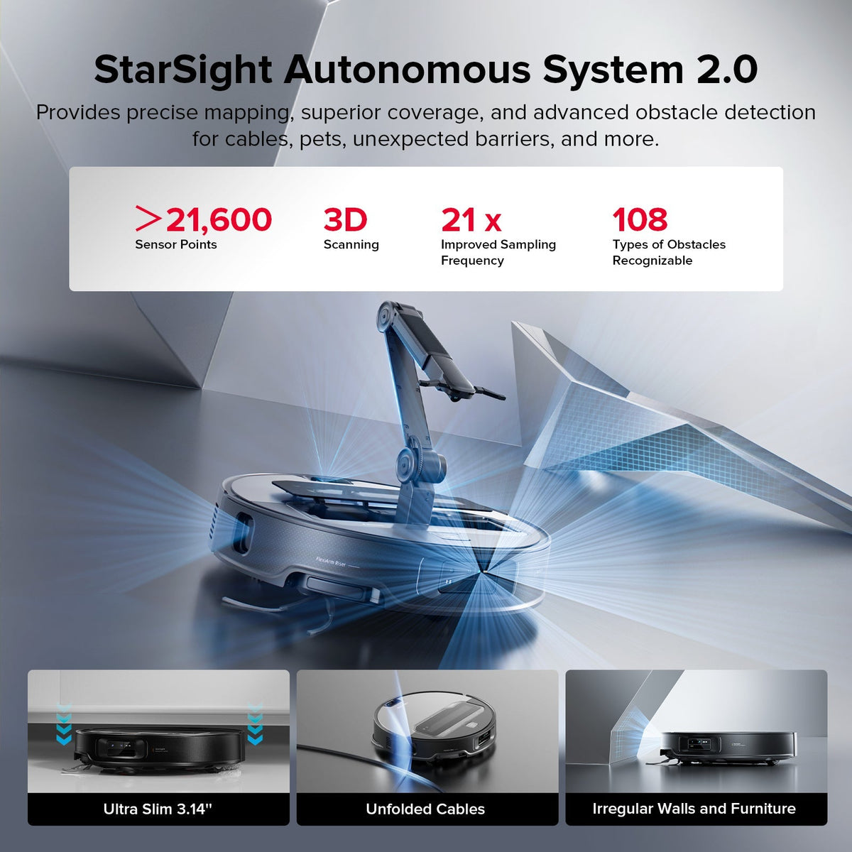 Roborock Saros Z70 Robot Vacuum with OmniGrip™ Mechanical Arm