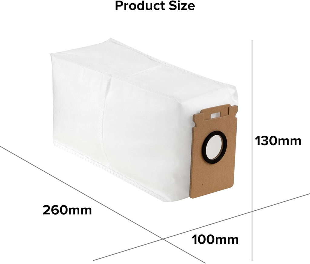 Roborock 3 Packs Disposable Dust Bags for H60 Hub Ultra and H60 Hub Pro Cordless Vacuum Cleaner