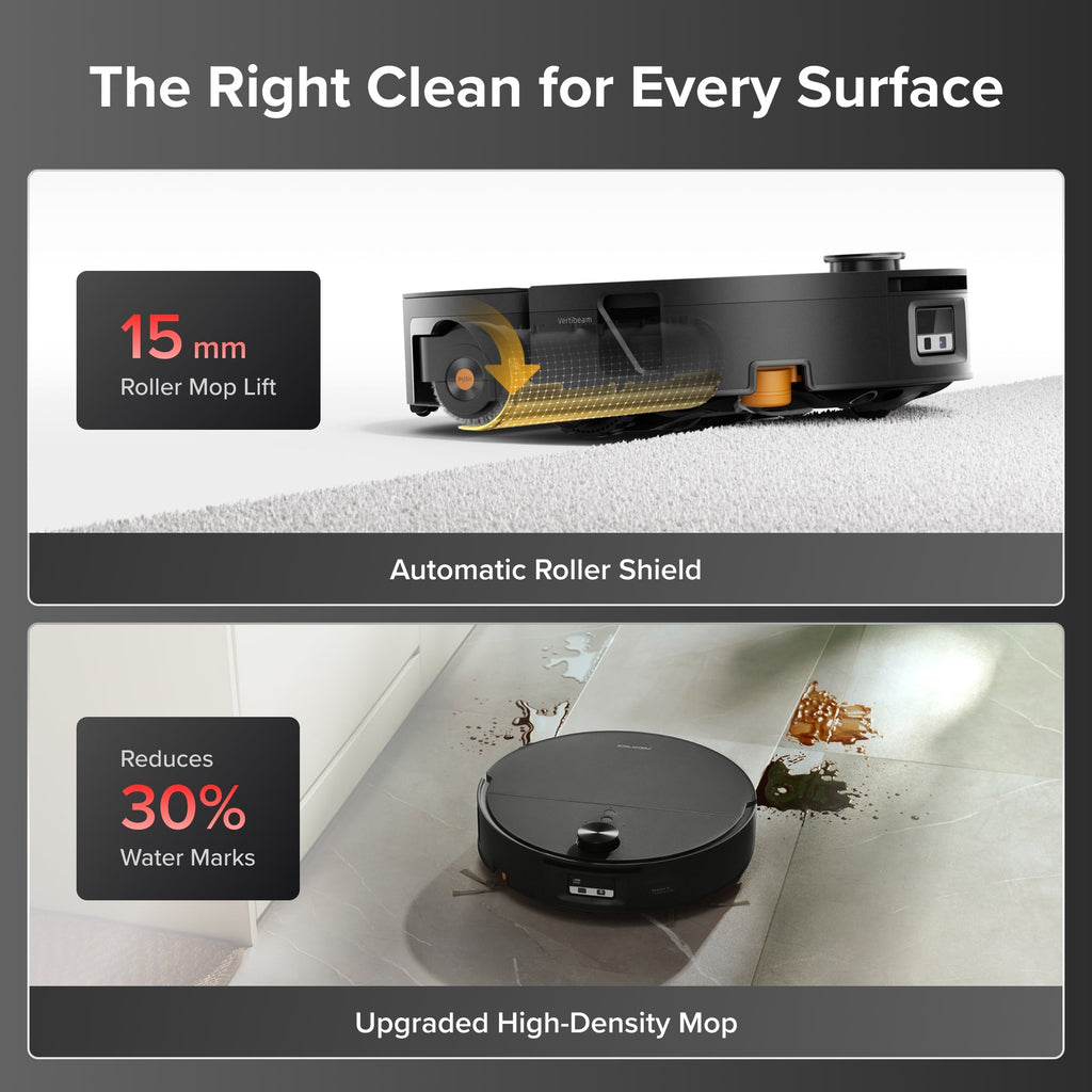 Roborock Saros 20 Flow - SpiraFlow™ 2.0 Pressurized Self-Cleaning System