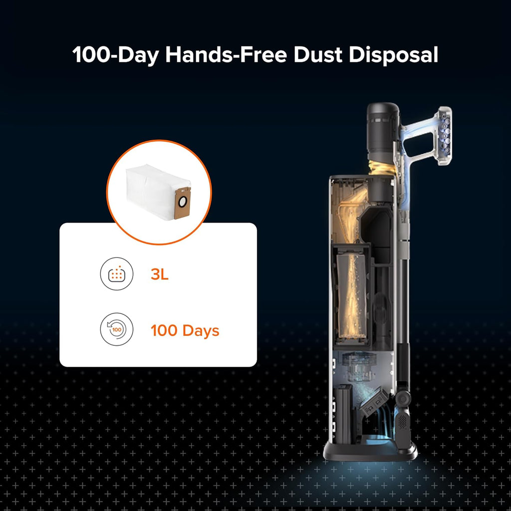 Roborock 12 Packs Disposable Dust Bags for H60 Hub Ultra and H60 Hub Pro Cordless Vacuum Cleaner