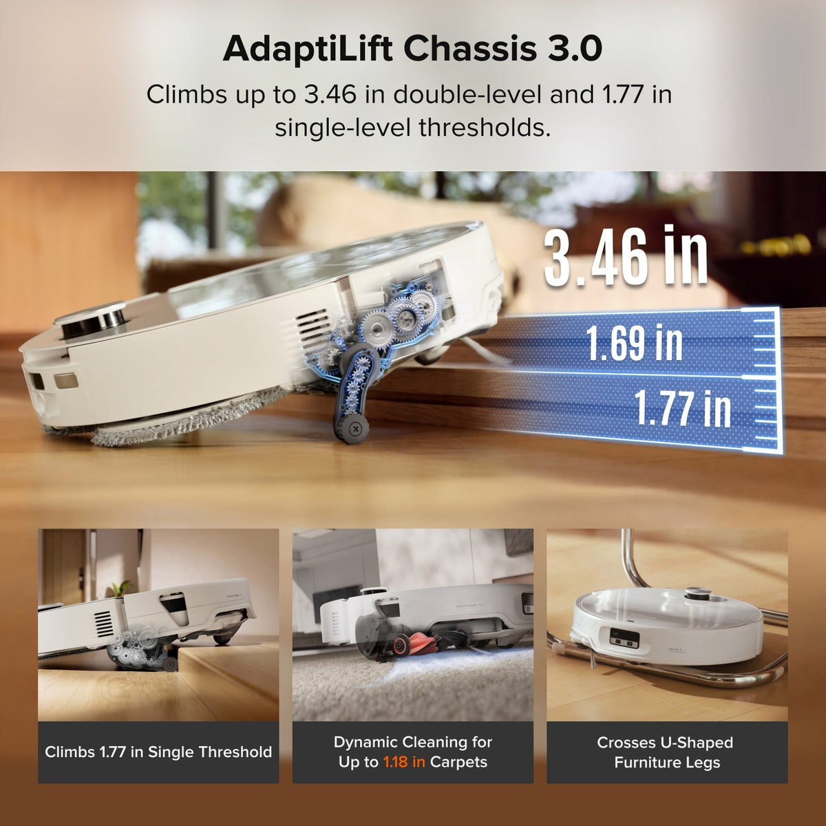 Roborock Qrevo Edge 3 Pro Robot Vacuum and Mop with Hot Water Mopping & Intelligent Dock