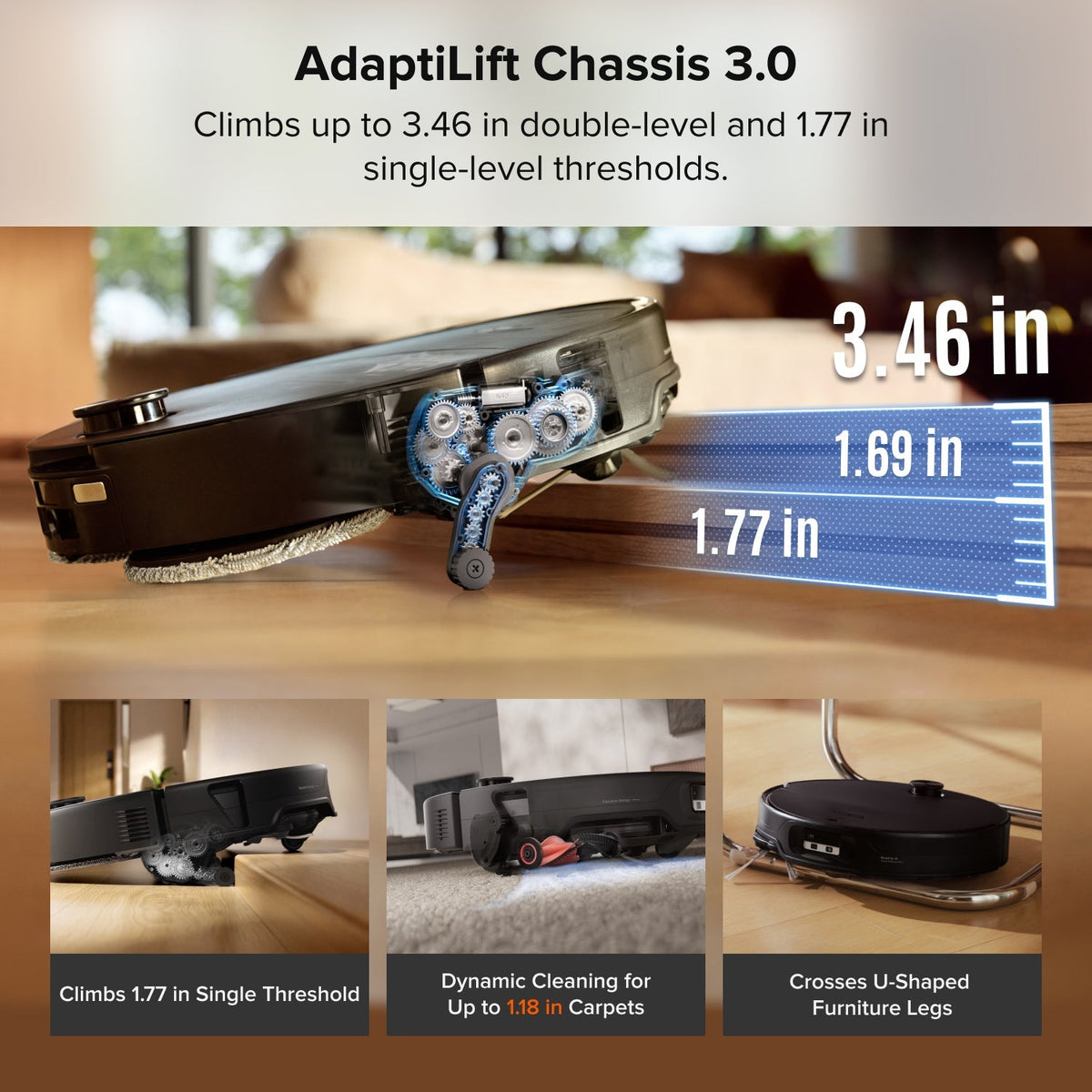 Roborock Qrevo Edge 3 Pro Robot Vacuum and Mop with Hot Water Mopping & Intelligent Dock