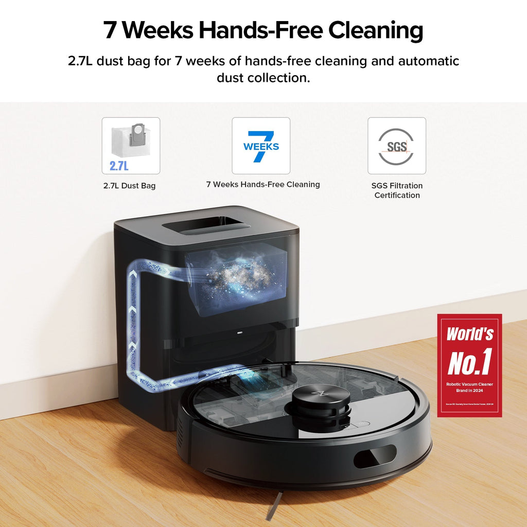 【Certified Refurbished 90% New】Roborock Q7 M5+ Robot Vacuum and Mop with Auto- Empty Dock (Upgraded from Q5 Max+)