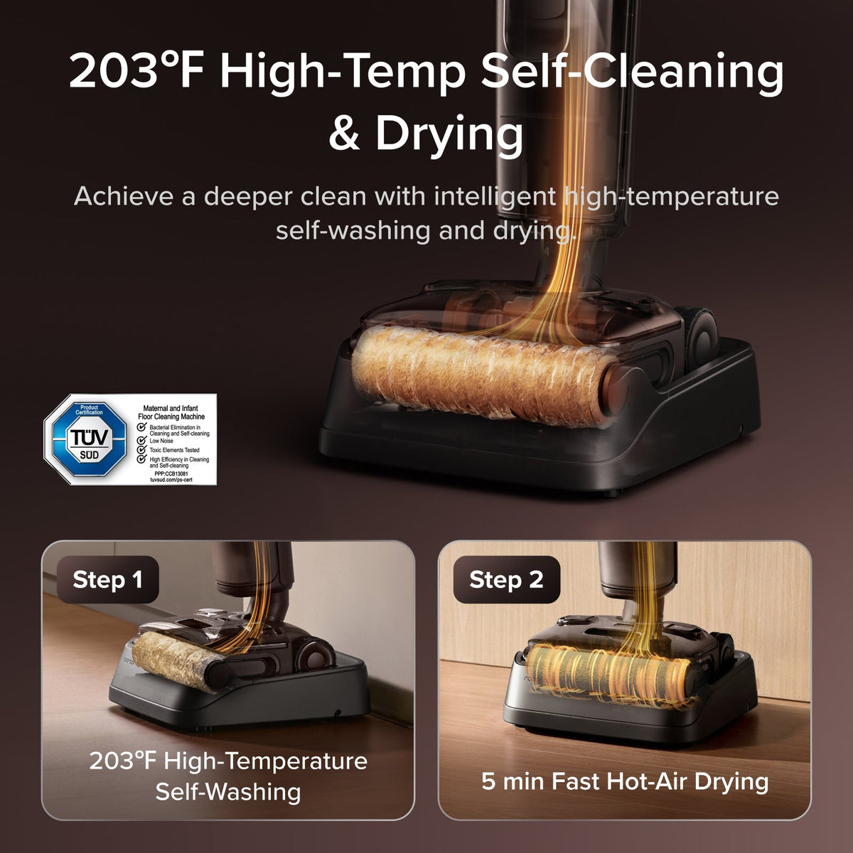 Roborock F25 Pro Turbo Wet Dry Vacuum with HyperScrub One-Tap Deep Cleaning