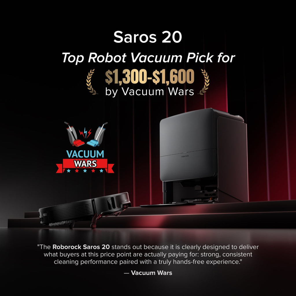 Roborock Saros 20 – AdaptiLift™ Chassis 3.0 for Smooth Threshold Crossing, Powered by 36,000 Pa Suction